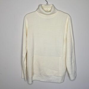 BN9 Sideffects Oversized Ivory Cream‎ Sweater Vintage Pullover Small Cozycore